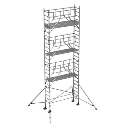 Zarges Fahrgeruest MultiTower S-PLUS 1T mit Auslegern 2,50m Plattformlaenge 8,40m AH