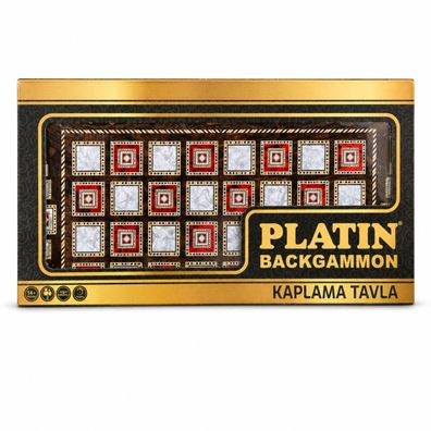 STAR Platin Tavla Sedef Backgammon Kaplama Tavla für 2 Spieler