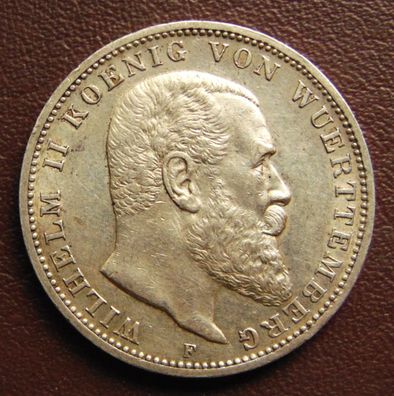 Württemberg 3 Mark 1911 F