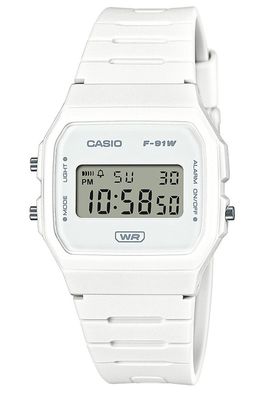 Casio Timeless Collection Damen- und Jugenduhr Weiß F-91WB-7AEF