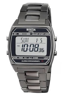 Boccia Unisex-Uhr Digital Titan Schwarz 3738-07