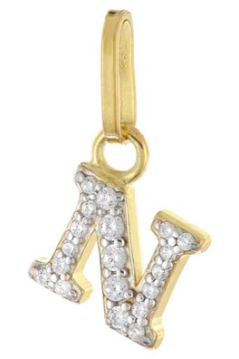 trendor Schmuck Buchstaben-Anhänger N 925 Silber Vergoldet 21284-N