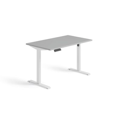 Schnellmontage Elektro-Hubtisch höhenverstellbar, 1200x700x740-1175, Lichtgrau/Weiß