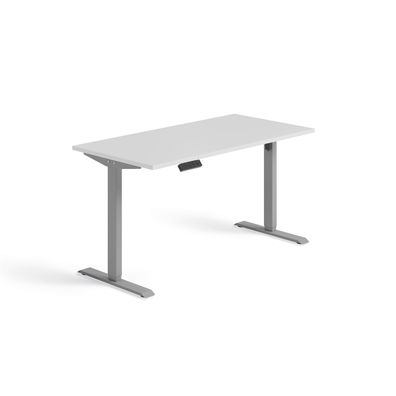 Schnellmontage Elektro-Hubtisch höhenverstellbar, 1400x700x740-1175, Weiß/Silber
