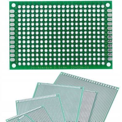 Rosfix Prototypenplatine 40x60 mm – THT beidseitig | 2,54 mm Rastermaß