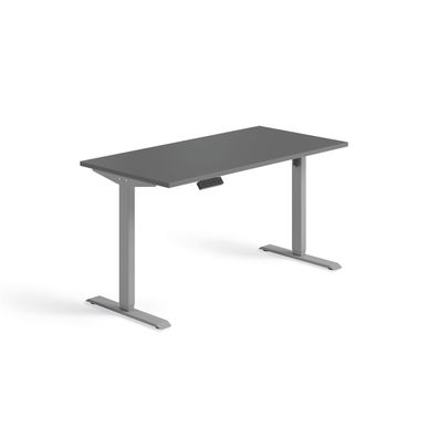 Schnellmontage Elektro-Hubtisch höhenverstellbar, 1400x700x740-1175, Onyx/Silber