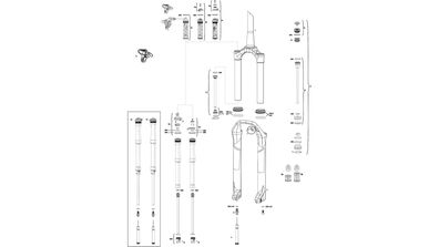 Druckstufen-Dämpfer Rockshox Sid RL B1 11.4015.544.390, C, neLoc Remote