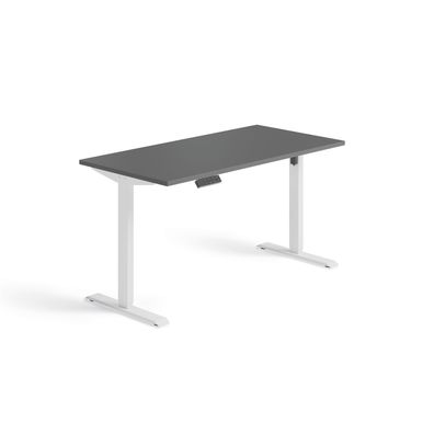 Schnellmontage Elektro-Hubtisch höhenverstellbar, 1400x700x740-1175, Onyx/Weiß