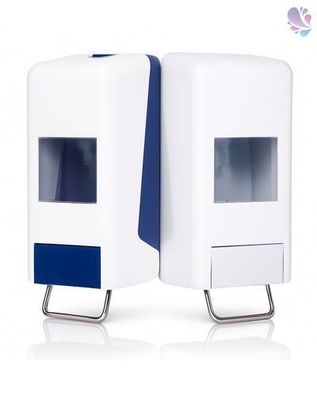 Softflaschenspender für 1.000 ml oder 2.000 ml Softflaschen in Grau-Weiß ODER Blau-We