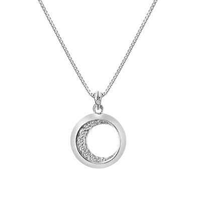 Suitable silver necklace with diamond Celestial DP860 (chain, pendant)