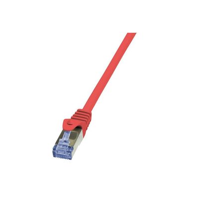 LogiLink Patchkabel CAT6A, S/FTP AWG26 PIMF, 0,25m rot