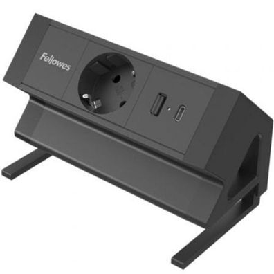 Fellowes Strommodul Schreibtisch 1xSteckdose, SB-A, SB-C sch