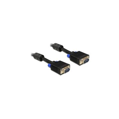 DELOCK VGA-Kabel D-Sub15 -> D-Sub15 St/St 1.00m schwa