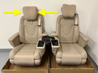 Mercedes Benz V-Klasse/Vito W447/W448 Kopfstütze LUXUS SITZ Beige NAPPA-LEDER