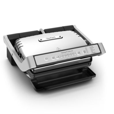 Groupe SEB OptiGrill Deluxe GC707D Kontaktgrill Schwarz Edelstahl 600 cm²