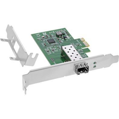 InLine Gigabit Netzwerkkarte - 1x SFP Fiber 1Gb/s - PCIe x1 - inkl. LP Slotblech