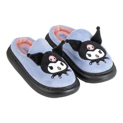 Hello Kitty Kuromi Pantoffeln Damen offene Hausschuhe mit Kuromi Fan Design