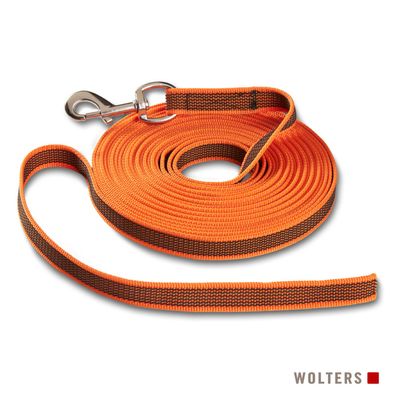 Wolters Avanti - Gummierte Schleppleine ohne Handschlaufe - orange - 8 m