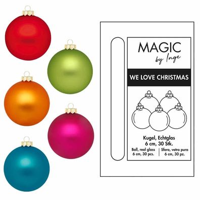 Weihnachtskugeln 30 Stk 6cm Mille Fiori Inge-Glas