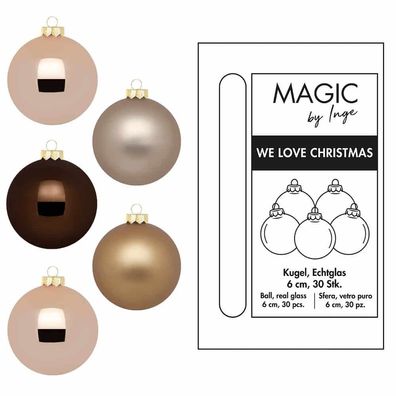 Weihnachtskugeln 30 Stk 6cm Elegant Lounge Inge-Glas
