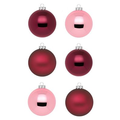 Weihnachtskugeln 30 Stk 6cm Berry Kiss