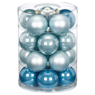 Weihnachtskugeln 20 Stk 6cm Elysian Blue Inge-Glas
