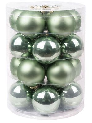 Weihnachtskugeln 20 Stk 6cm mild sage