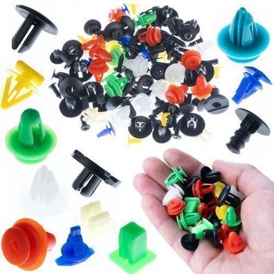 Rosfix Set Auto Befestigungsclips – 100 Stk. Kunststoff | 1–4 cm Länge