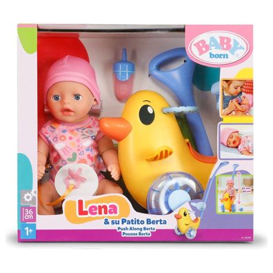 Baby Born Lena Puppe + Berta Entlein 36cm