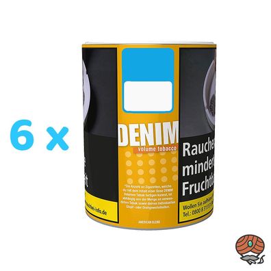 Denim Volumentabak / Stopftabak Dose 6x 60g