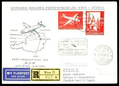 Österreich Flugpost Nr 889 + 1041 BRIEF MIF X28B446