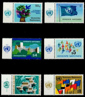 UNO WIEN Nr 1-6 postfrisch Jahrgang X92A67A