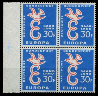 SAAR OPD 1958 Nr 440 postfrisch Viererblock X976BB6