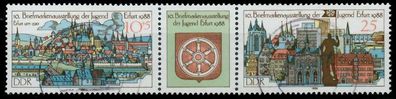 DDR Zusammendruck Nr WZd748 zentrisch gestempelt 3ER STR X0BB4A2
