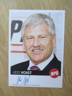 NPD Parteivorsitzender Udo Voigt - handsigniertes Autogramm!!!