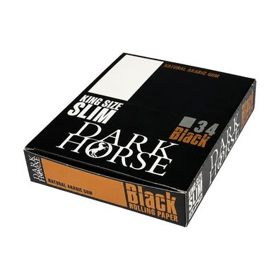 Dark Horse BLACK King Size Slim Papers - 25 Hefte à 34 Blättchen