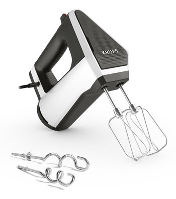Krups 3MIX 6000, Handmixer, Grau, Weiß, Mixen, Edelstahl, 600 W, 124 mm