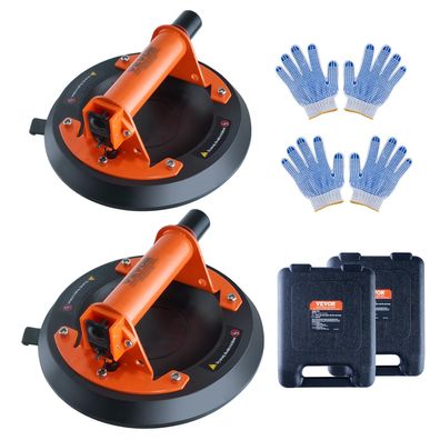 VEVOR Saugheber 2er Set 203 mm Vakuumheber bis 278 kg NBR Glasheber mit Box