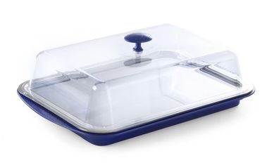 Hendi Thermo-Tablett 5-teilig 430x290x150 mm Edelstahl mit 2 Kéhlakkus Blau