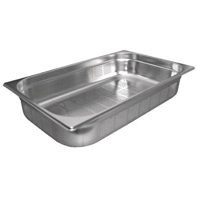 Vogue Gastronorm-Behälter 1/1 Edelstahl perforiert 13,5 L 100 mm K841