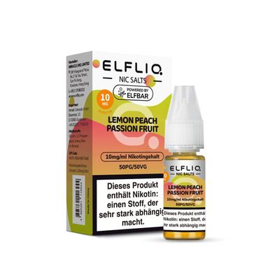 ELFLIQ Lemon Peach Passion Fruit Nikotinsalz Liquid 10 ml