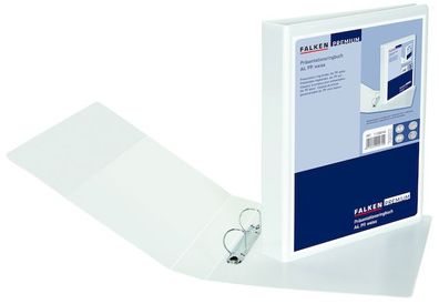 Präsentationsringbuch A4 weiß 2-Ring D-Mechanik 16 mm 3 Taschen