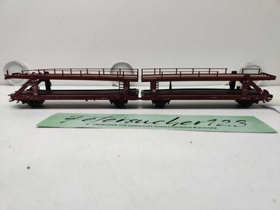 Märklin H0 AC 4712 Doppel-Autotransportwagen der Bauart Laaeks 553 / NEM / DB