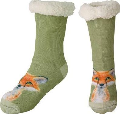 Hüttensocken mit Fuchs-Motiv