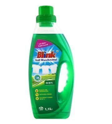 Blink Premium Flüssigwaschmittel, 1,1 Liter - Kraftvolle Reinigung & Farbschutz
