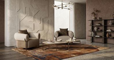 Wohnzimmer Set Sessel Couchtisch Beistelltisch Modernes Design