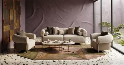 Wohnzimmer Set Sofa Sessel Couchtisch Hochwertiges Design