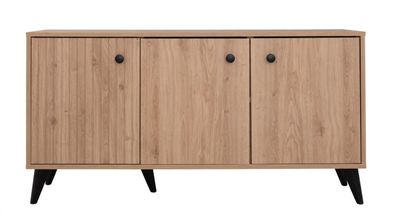 Braune Holzkonsole stilvolle Kommode Wohnzimmermöbel TV-Möbel modern
