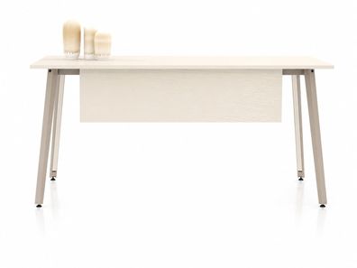Bürotisch hochwertig Schreibtisch Weiß Modern Computer Holz