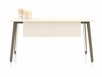Schreibtisch Büro Weiß Holz Design Office Arbeitstisch Modern